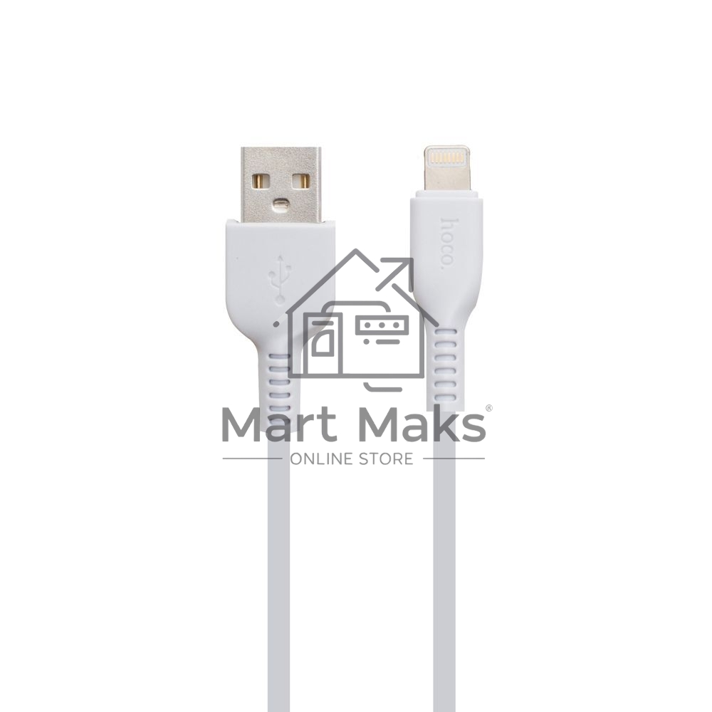 Кабель USB 2.0 hoco X13, AM/Lightning M, белый, 1м
