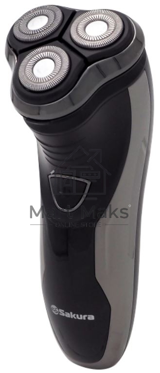 Бритва электрическая Sakura SA-5409BK 3гол триммер влаж.бритье