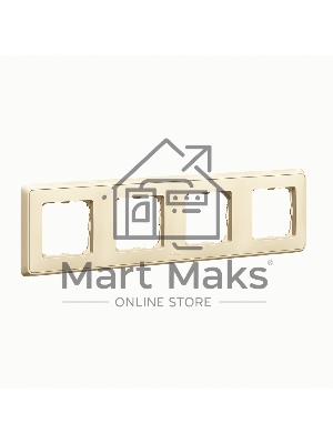 Рамка 4 поста, сл. кость Cariva Рамка 4 поста, сл. кость