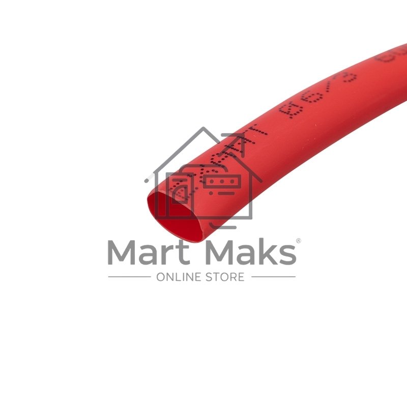 Трубка термоусаживаемая Rexant 6.0/3.0мм красн. ролик 2.44 м