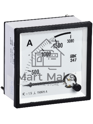 Амперметр Э47 72х72мм 1500/5А кл. точн. 1.5 ИЭК IPA10-6-1500-E
