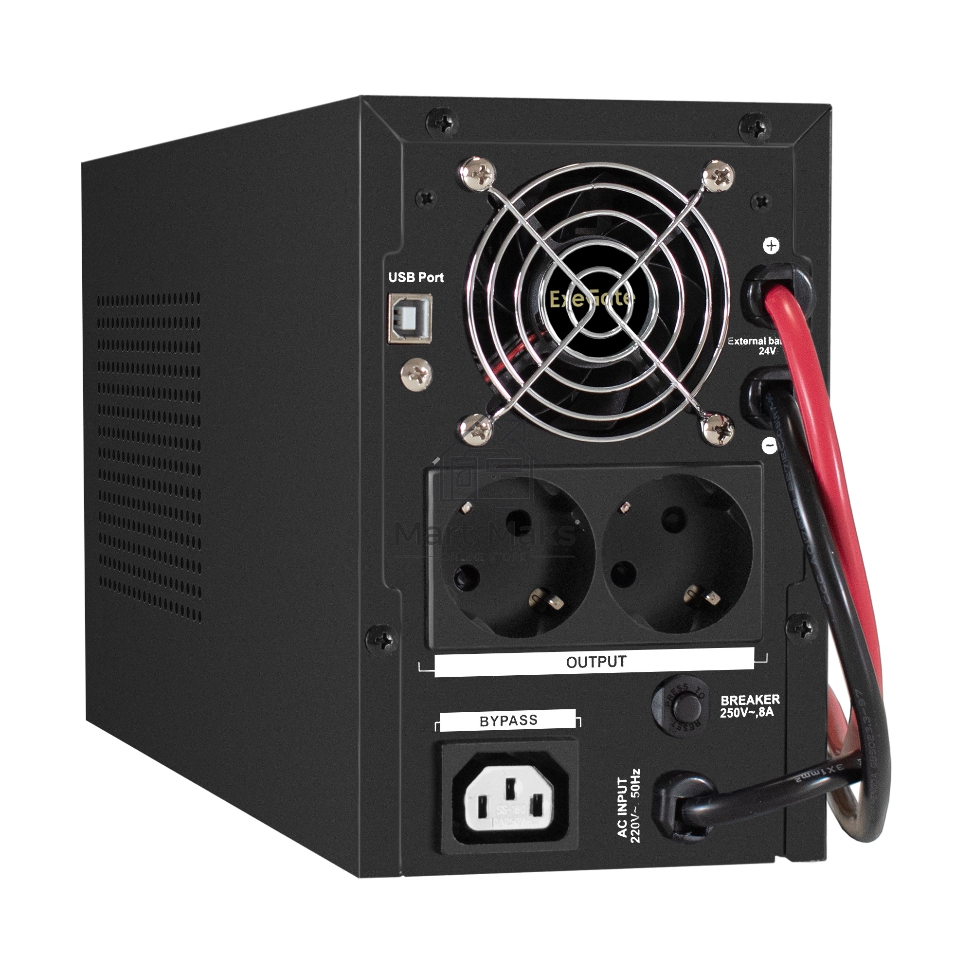 Комплект ИБП EX295988RUS + батарея 40Aч EX282976RUS 2шт (инвертор, синус, для котла) ExeGate SineTower SZ-1500.LCD.AVR.2SH.1C13.USB <1500VA/1200W, чистый синусоида, LCD дисплей, AVR, 2*Schuko+1*C13, USB, линейно-интерактивный, Black> + батарея ExeGate DT 