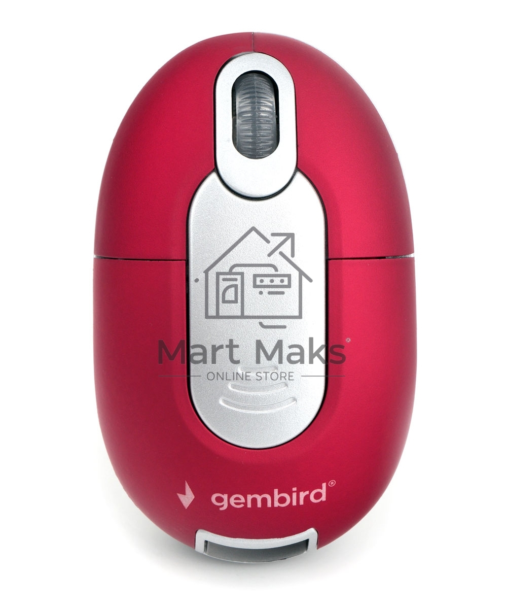 Мышь беспроводная Gembird MUSW-605 красный, 1200 dpi, радиоканал, USB, кнопки - 3