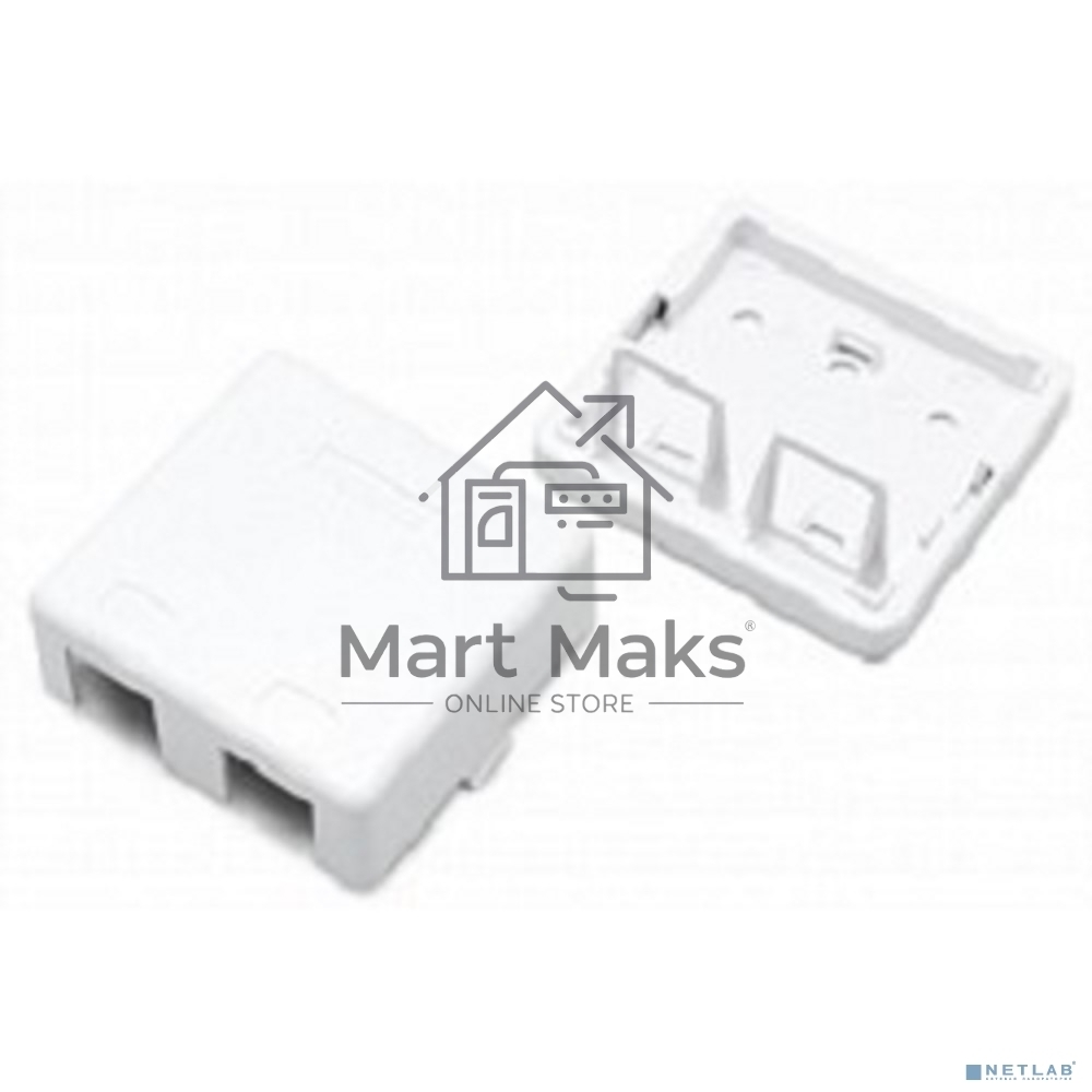 Корпус настенной розетки Hyperline SBB3-2-WH для установки 2-х вставок типа Keystone Jack, белый