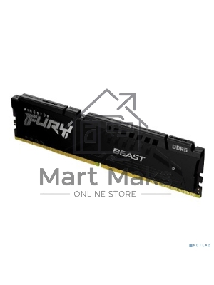 Оперативная память Kingston Fury Beast, DDR5, 32Gb (1x32 GB), 5600 MHz, CL36, DIMM, радиатор, черный