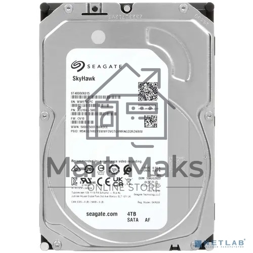 Жесткий диск Seagate SATA-III 4TB ST4000VX015 Surveillance Skyhawk (5900rpm) 256Mb 3.5