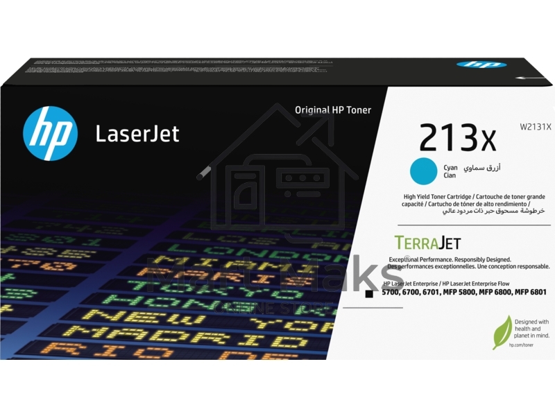 Картридж лазерный HP 213X Голубой High Yield Original LaserJet Toner Cartridge