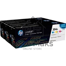 Картридж лазерный комплект HP CF372AM голубой/пурпурный/желтый для Color Laser Jet CP2025, CM2320mfp (3 х 2800)