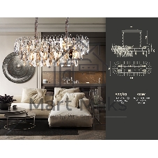 Светильник Ambrella light TR5259/10 CH/CL хром/прозрачный E27*10 max 40W 800*300*270