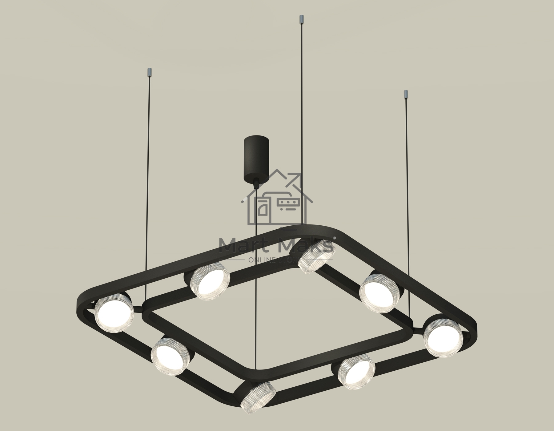 Светильник Ambrella light XB9182200/8 SBK/CL черный песок/прозрачный GX53 (C9182, N8480)