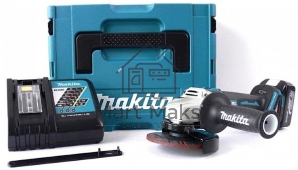 УШМ MAKITA DGA504RF ф125мм 18В 1х3Ач Li-ion 8500об/м 2.5кг,чем,пл пуск,anti-restart,б/щет