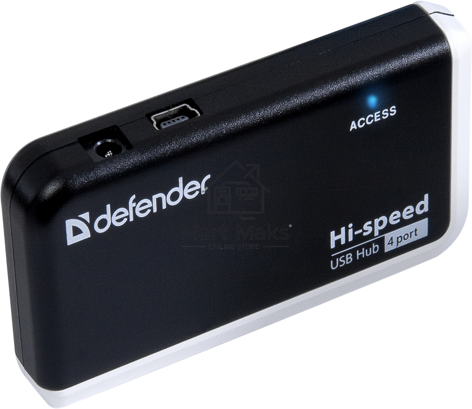 Разветвитель USB Defender QUADRO INFIX USB2.0 - 4 порта, скор. - до 480 Мбит/с, + кабель USB 2.0 A(M) - MiniB (M) - 1м.