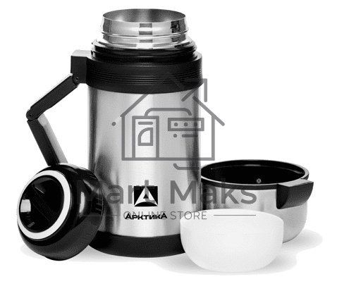 Термос Арктика, 201-1000, универсальная пробка, 1 л, с ручкой + чашка, холод/тепло 20 ч