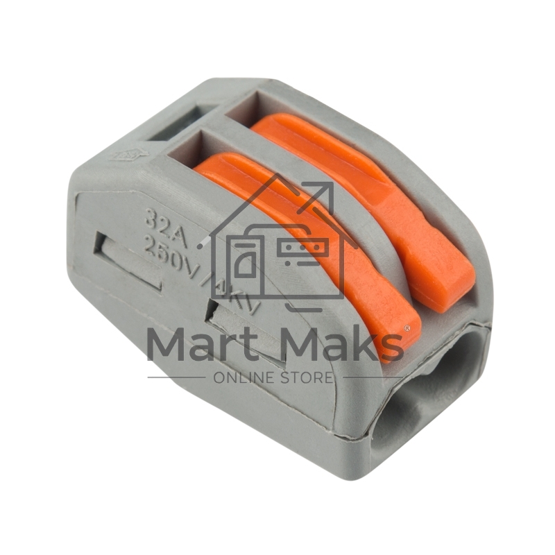 Клемма соединительная многоразовая Rexant 2-проводная, серая, 0.08-4 мм² (20 шт./уп.)