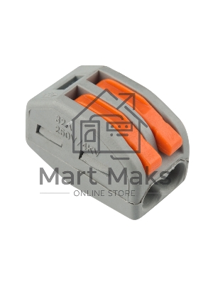 Клемма соединительная многоразовая Rexant 2-проводная, серая, 0.08-4 мм² (20 шт./уп.)