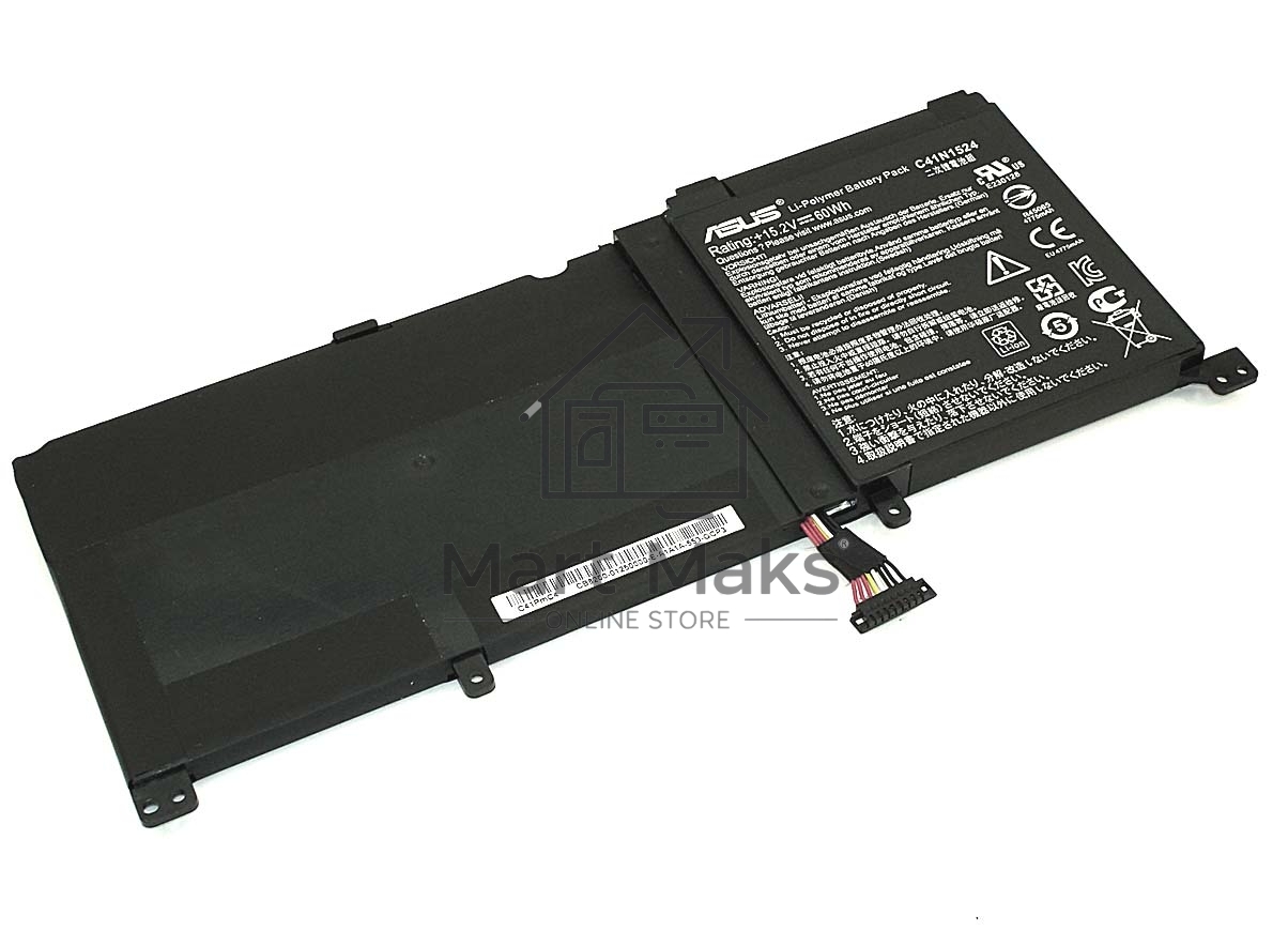 Аккумуляторная батарея для ноутбукa Asus N501 (C41N1524) 15.2V 60Wh черный Orig