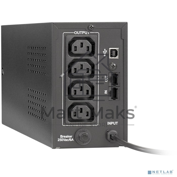Источник бесперебойного питания ExeGate EP285476RUS Power Smart ULB-850.LCD.AVR.C13.RJ.USB <850VA/480W, LCD, AVR, 4*IEC-C13, RJ45/11, USB, Black>