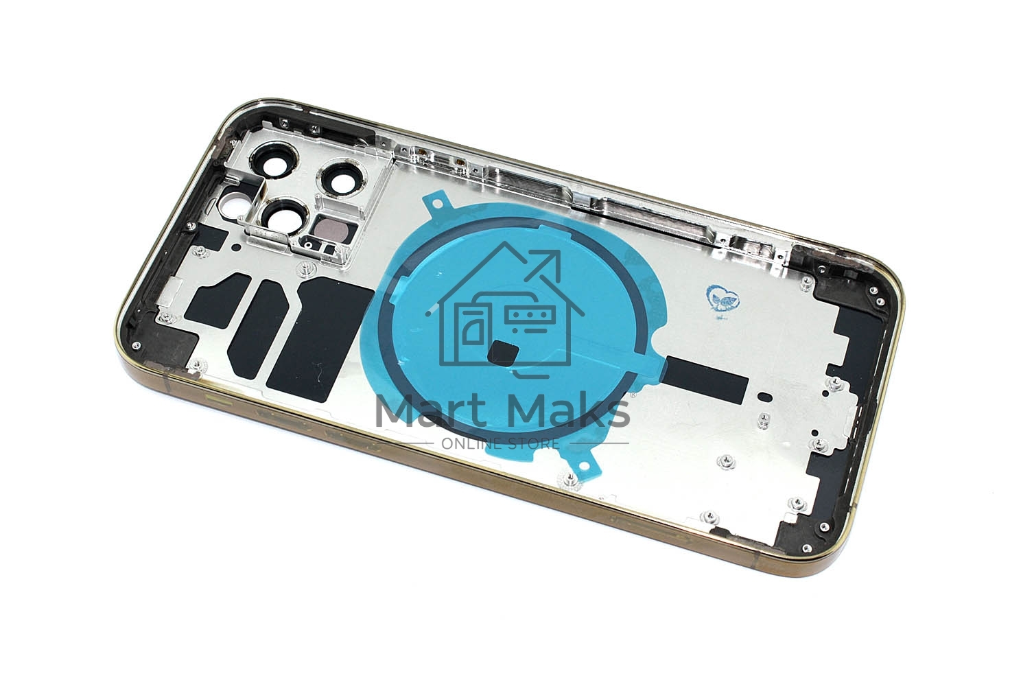 Задняя крышка (корпус) в сборе с рамкой для Apple iPhone 12 Pro золотая