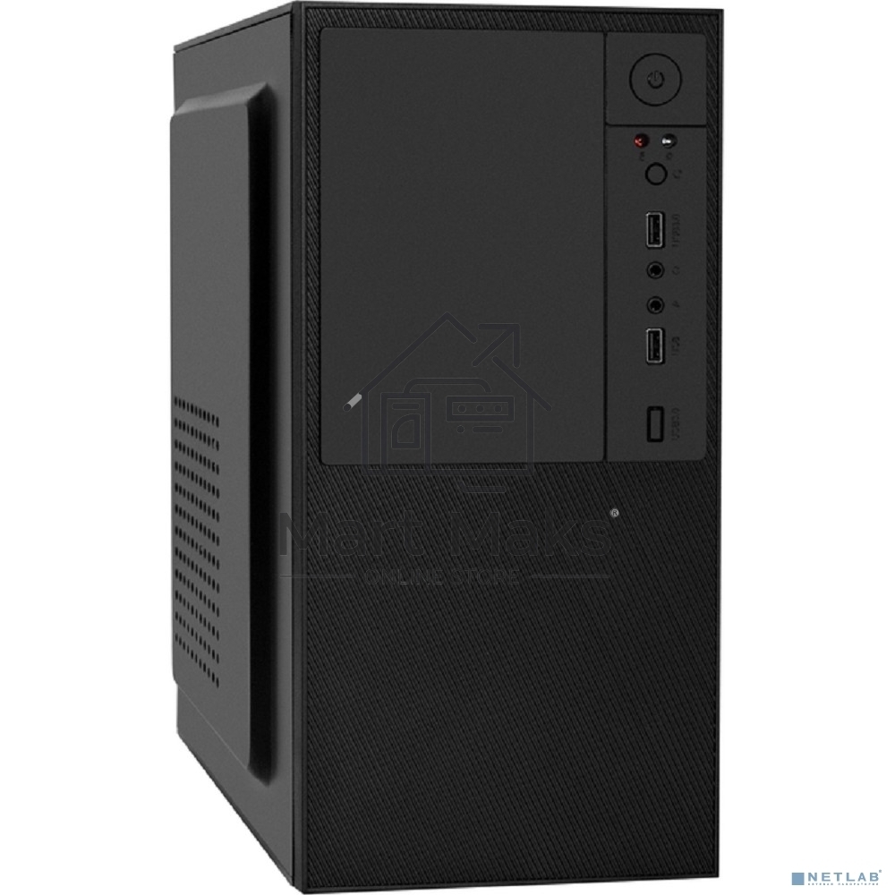 Компьютерный корпус Minitower ExeGate BAA-308 (mATX, без БП, 2*USB, HD Audio, черный)