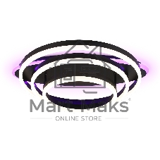Потолочный светодиодный светильник FA8524 BK черный 146W 3000K-6400K+RGB 560*500*150 (ПДУ РАДИО 2.4G)