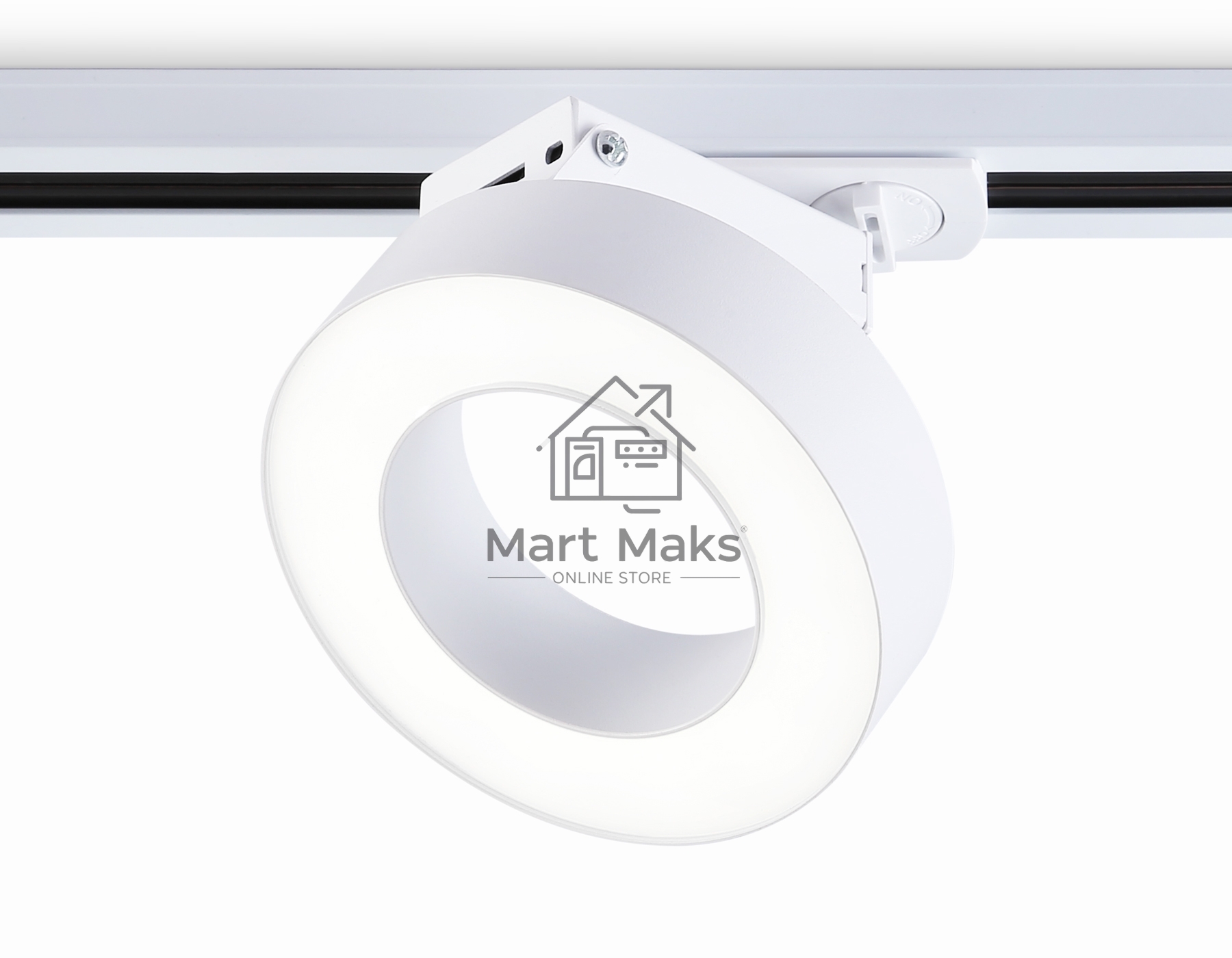 Трековый однофазный светодиодный светильник Ambrella light GL6866 WH белый LED 15W 4200K D115*80