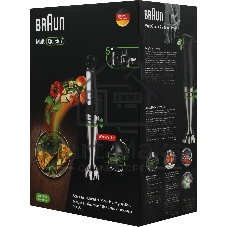 Блендер погружной Braun Multiquick 7 MQ7075X черный, 1000 Вт, плавная регулировка, турбо