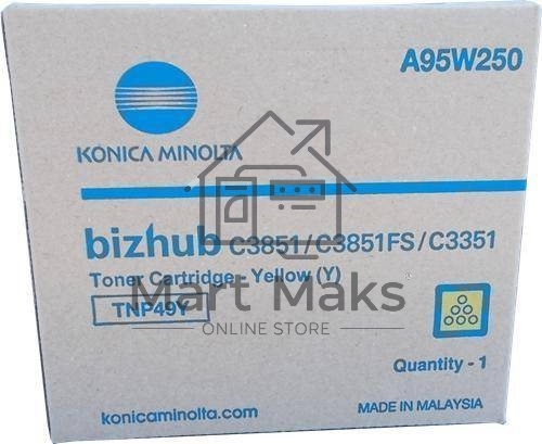 Картридж лазерный Konica-Minolta bizhub C3351/C3851 желтый TNP-49Y