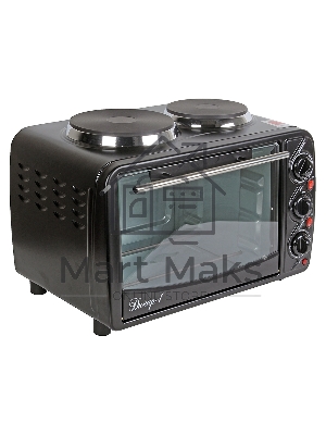 Мини-печь Великие реки Днепр-1, черный, 3200 Вт, 30 л, 2 конфорки