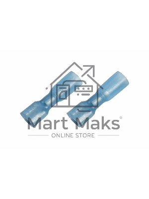 Клемма плоская полностью изолированная термоусаживаемая гнездо 6.6 мм 1.5-2.5 мм² (РПи-м-т 2.5-(6.3) синий Rexant