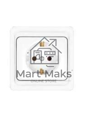 Розетка 1-м СП Валери 16А с заземл. бел. UNIVersal В0028