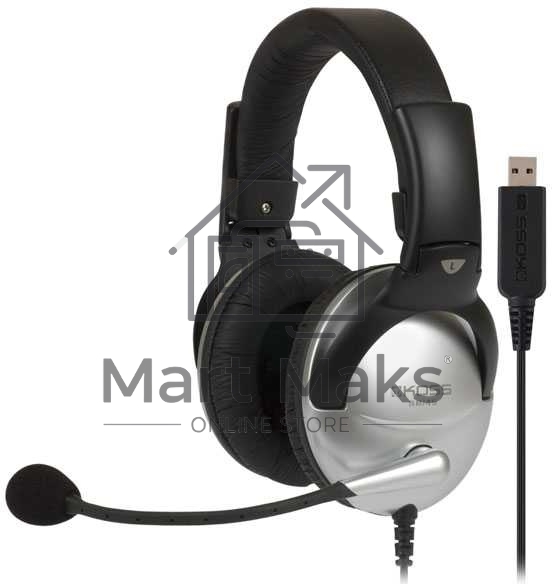 Наушники KOSS SB-45 USB Гарнитура, закрытого типа с электретным микрофоном и VC,част. 18-20000 Гц,импеданс 100 Ом, чувствительность 103 дБ, шнур 2,4м, USB-подключение к ПК