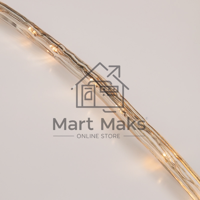 Дюралайт LED, фиксинг (2W), 24 LED/м, теплый белый, 25 м