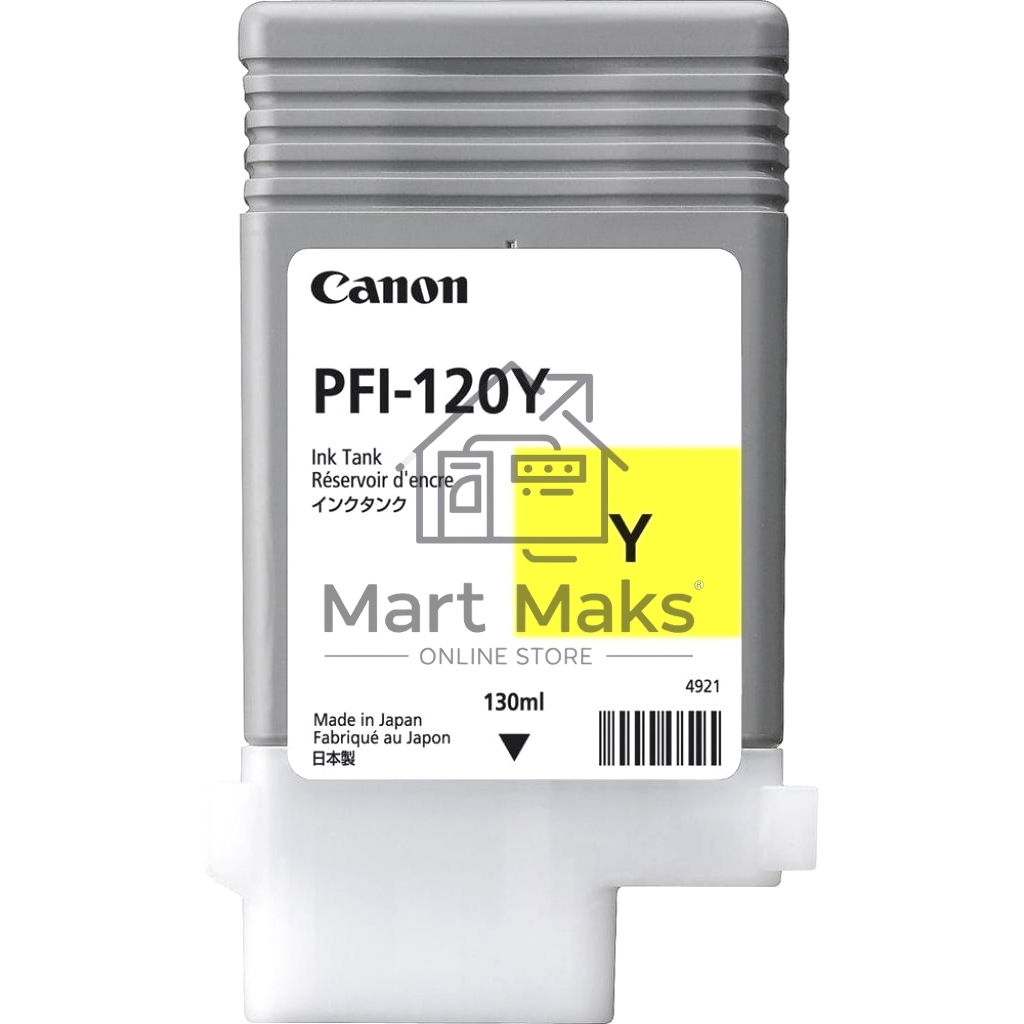 Картридж струйный Canon PFI-120 Y 2888C001 желтый (130мл) для Canon Canon imagePROGRAF TM-200/205