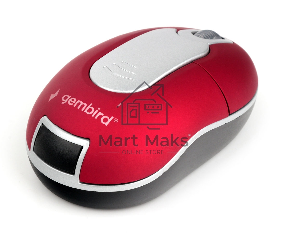 Мышь беспроводная Gembird MUSW-605 красный, 1200 dpi, радиоканал, USB, кнопки - 3