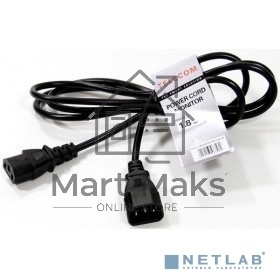 Кабель UPS -> устройство 220V (IEC-320-C13/C14) 1,8м, 3G0,75mm медь, Telecom <TE001-CU0.75-1.8M> 