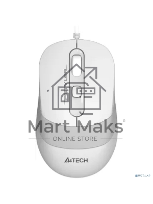 Мышь проводная A4Tech Fstyler FM10S белый/серый, 1600 dpi, USB, кнопки - 4