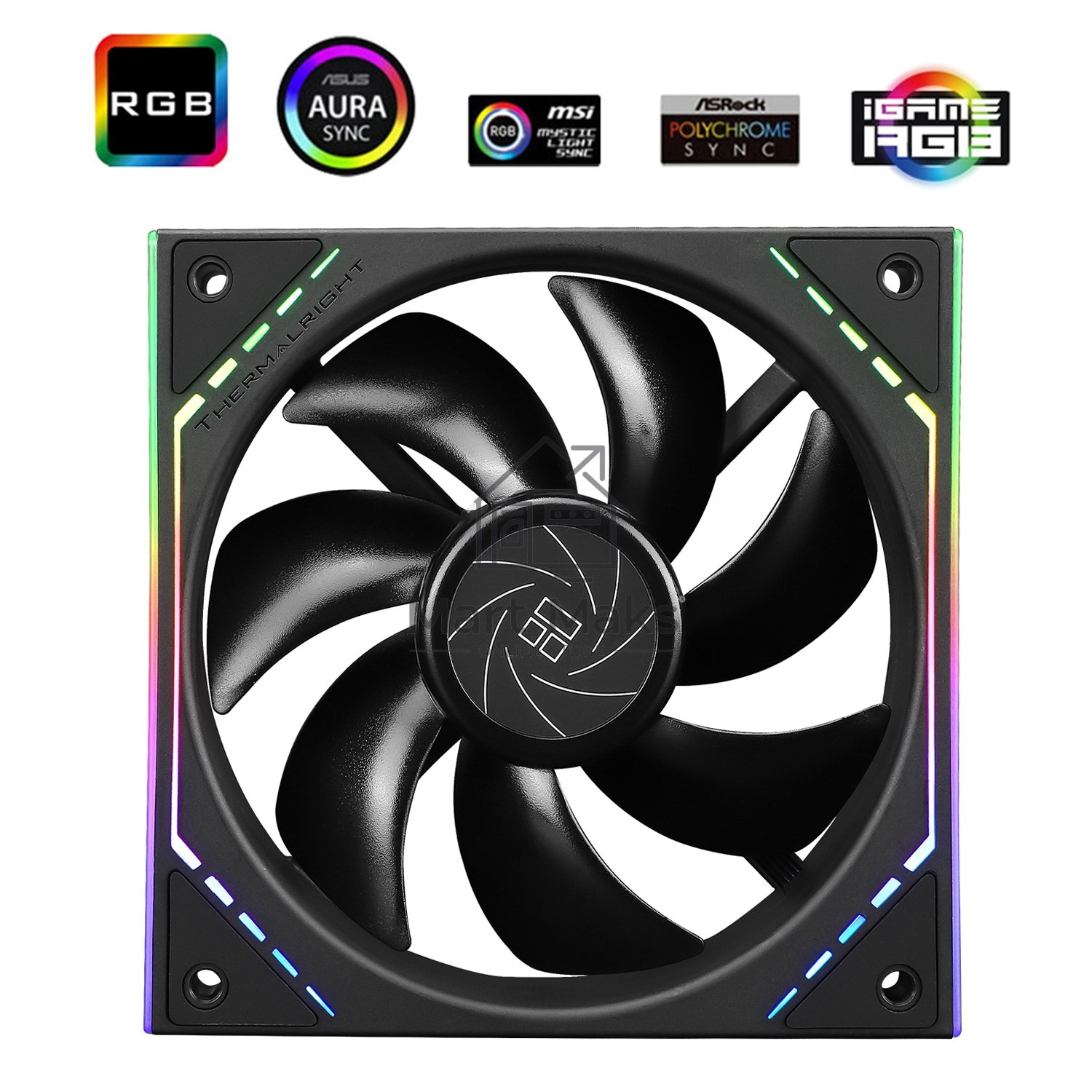 Вентилятор Thermalright TL-M12 ARGB черный 4-pin 23.2dB 175gr Ret