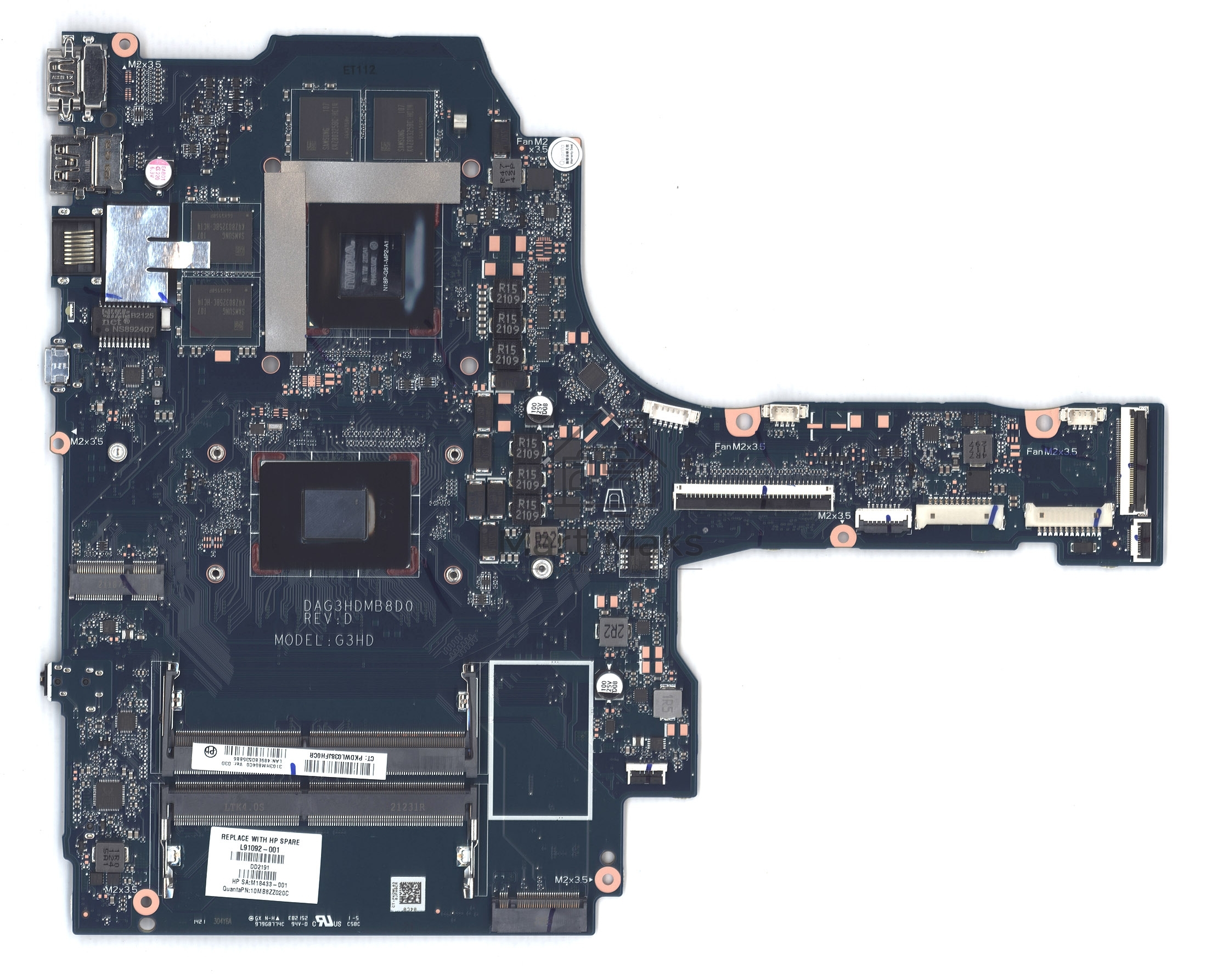 Материнская плата HP 15-EC R5-4600H GTX 1650