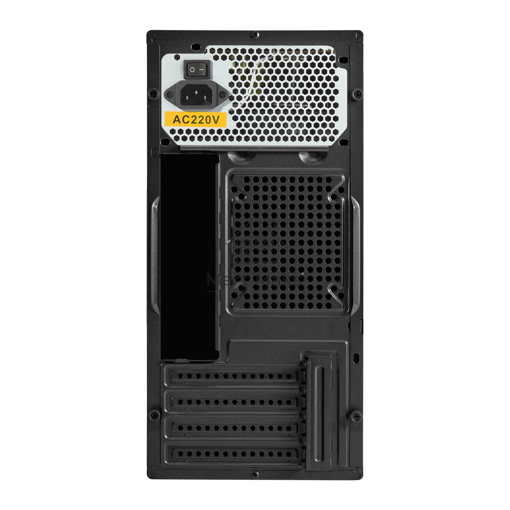 Компьютерный корпус Minitower ExeGate BAA-308M-UNS450 (mATX, БП UNS450 с вент. 12см, 2*USB, HD Audio, черный)