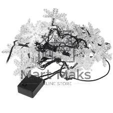 Гирлянда светодиодная Neon-night Снежинки большие 5м, 20LED, IP20, прозрачный провод, свечение мульти (RG/RB), мигание, 230В