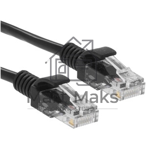 Патч-корд CCA light UTP Гарнизон PC-UTP-5e-3-BK кат.5e, 3м, литой, многожильный черный