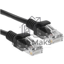 Патч-корд CCA light UTP Гарнизон PC-UTP-5e-3-BK кат.5e, 3м, литой, многожильный черный