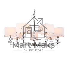 Люстра Ambrella light LH71323/7 SN/WH никель/белый E14/7 max 40W D860*850
