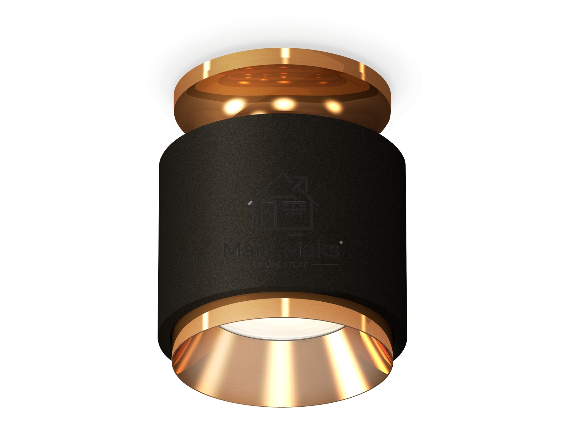 Светильник Ambrella Light XS7511120 SBK/PYG черный песок/золото желтое полированное MR16 GU5.3 (N7929, C7511, N7034)