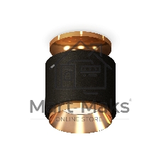 Светильник Ambrella Light XS7511120 SBK/PYG черный песок/золото желтое полированное MR16 GU5.3 (N7929, C7511, N7034)