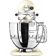 Миксер KitchenAid 5KSM125EPL кремовый, стационарный, 300 Вт, 4.8 л, 10 скоростей