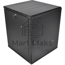 Шкаф телекоммуникационный настенный разборный ЦМО ЭКОНОМ 12U (600 x 350) дверь металл, черный (ШРН-Э-12.350.1-9005)