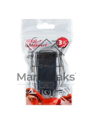 Сетевое зарядное устройство Cablexpert MP3A-PC-17, QC 3.0, 100/220V - 1 USB порт 5/9/12V, черный