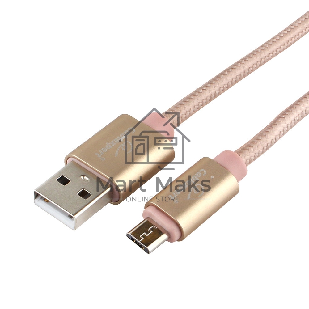 Кабель USB 2.0 Cablexpert CC-U-mUSB01Gd-1.8M, AM/microB, серия Ultra, длина 1.8м, золотой, блистер