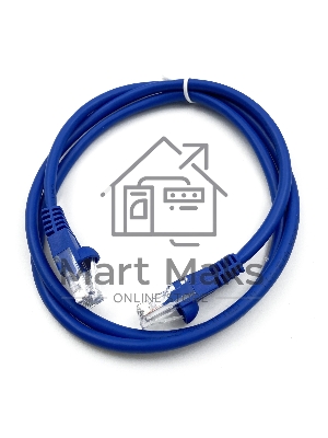 Патч-корд Buro cat5E molded 1м голубой RJ-45 (m)-RJ-45 (m)